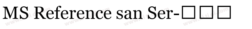 MS Reference san Ser字体转换